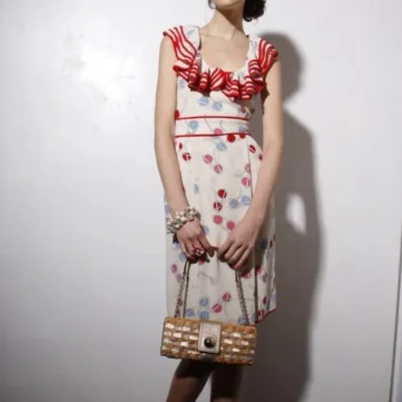 Kate Spade Avery Sunglasses Fun Dress Size 6 Silk Dress - Picture 3 of 9